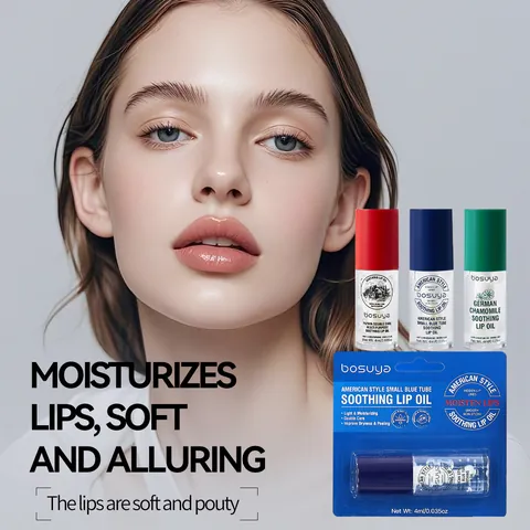 Aceite Labial Hidratante bosuya Esencia Reparadora de Líneas Labiales y Cuidado de Labios Secos Brillo Alisador