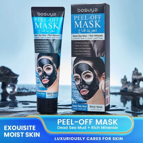 Mascarilla Negra Peel-off de Lodo del Mar Muerto Bosuya Limpieza Profunda Control de Aceite Eliminación de Puntos Negros Poros