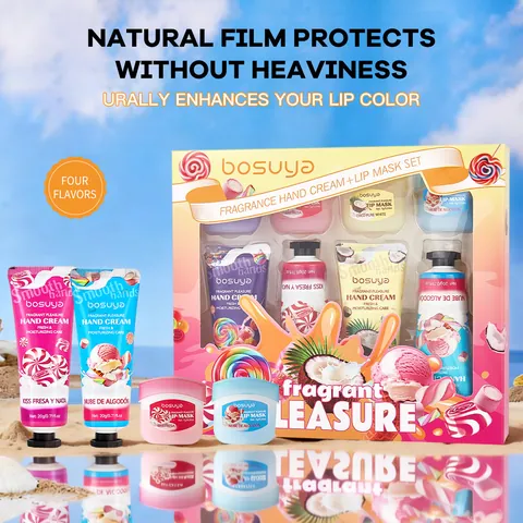 Bosuya Hydraterende Handcrème En Lipmasker Kit Voor Droge Huid Voedende Huidverzorging Collectie