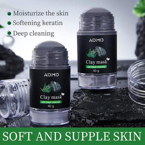 ADMD Bamboo Charcoal Cleaning Clay Mask Stick Deep Pore Cleansing Oil Control Blackhead Remover Solid Mask For All Skin