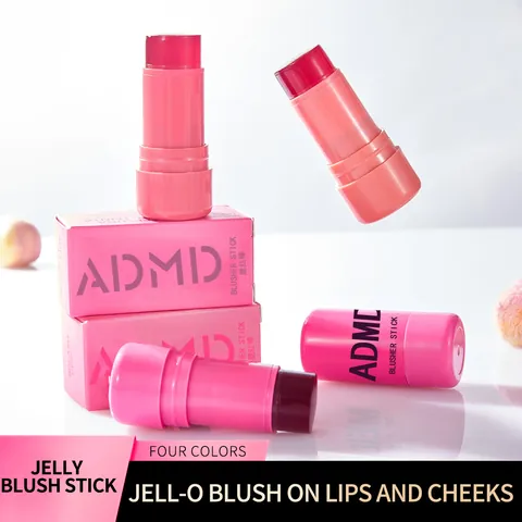 ADMD Water Jelly Tint Stick Lip and Cheek Stain Bouncy Texture Cooling Hydrating Blush Stick For Women Natural Face Makeup