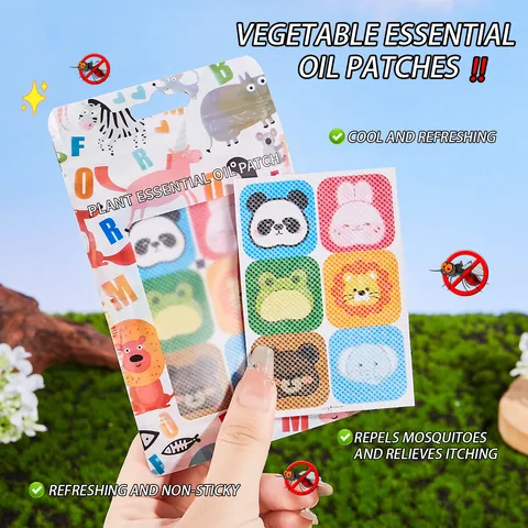 FORMBO Cartoon Dieren Muggenwerende Pleisters Plantaardige Etherische Olie Buiten Zomer Reis Muggenstickers Voor Kinderen Volwassenen