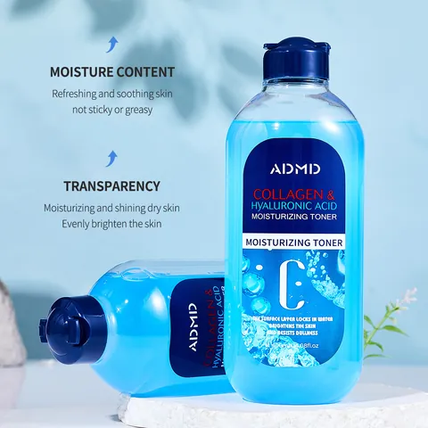 ADMD Collagen Hyaluronic Acid Moisturizing Toner Face Skin Care Deep Hydration Brightening Nourishing Water For All Skin Types