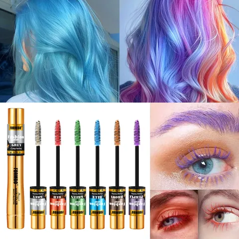 FORMBO Temporary Hair Color Stick Hairdressing Wand Long Lasting Mascara Brush Type For Hair Eyebrows Eyelashes 10g Gold Tube