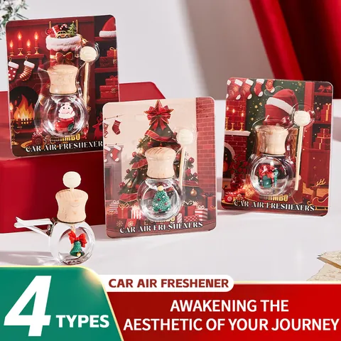 Weihnachten Auto Lufterfrischer Glas Diffusor Für Ätherische Öle Auto Ornament Weihnachtsbaum Weihnachtsmann Clip Duft