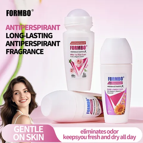 FORMBO Womens Antiperspirant Deodorant Roll On Long Lasting Freshness Quick Dry Non Sticky Portable Body Odor Removal For Ladies