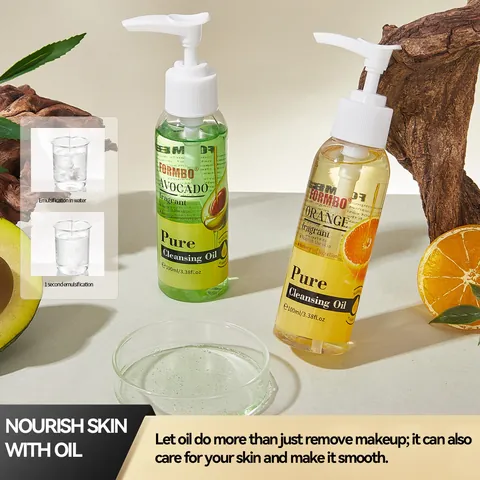 FORMBO Pure Cleansing Oil Deep Cleaning Gentle Makeup Remover Avocado Orange Fragrant Non Greasy Face Care