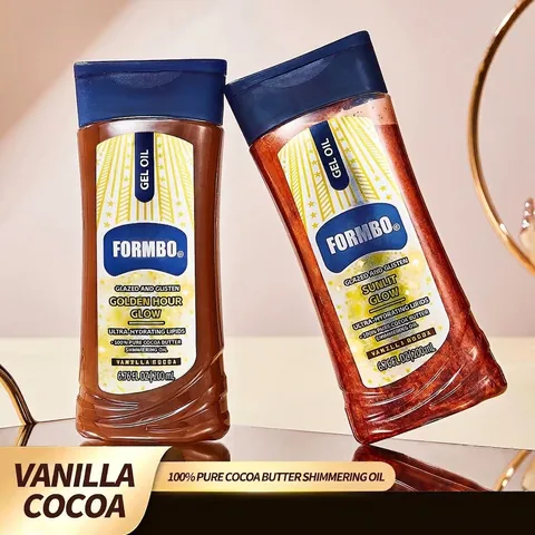 FORMBO Aceite en Gel Corporal Brillante Golden Hour Sunlit Glow Hidratante Iluminador Manteca de Cacao Piel Radiante Bronceador Mujeres