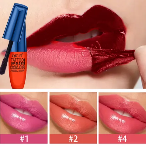 QICIY Peel-Off Lip Gloss Tattoo Lip Tint Set Long Lasting Waterproof Non-Stick Cup Magic Lip Stain For Women Daily Makeup Beauty