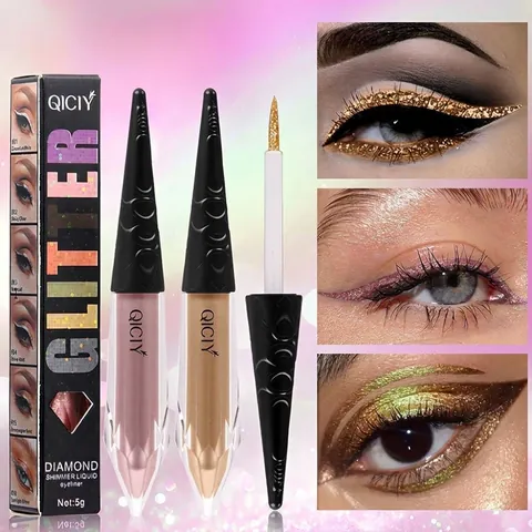 Multicolor Pearlescent Liquid Eyeliner Eyeshadow Shimmer Glitter Fine Diamond Shine Waterproof Long Lasting Eye Makeup