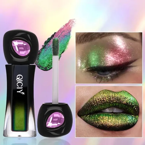 QICIY Chameleon Liquid Eyeshadow Multichrome Glitter Shimmer Metallic Color Shifting Waterproof Long Lasting Eye Makeup