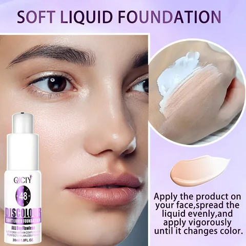 Μαλακό Υγρό Make-up Αλλαγής Χρώματος Αδιάβροχο Concealer BB Cream Μακιγιάζ Προσώπου Βάση Μεγάλης Διάρκειας
