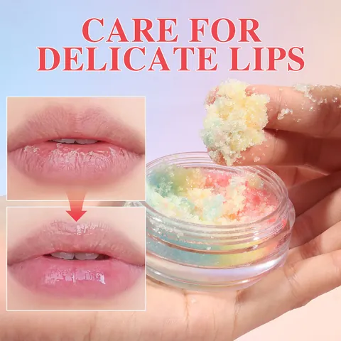 QICIY Exfoliante Labial de Tres Colores Cuidado Hidratante Exfoliante Diseño Pop Art Tratamiento Labial para Labios Suaves y Lisos