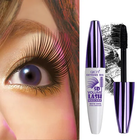 QICIY Extreme Volume Mascara Waterproof Long Lasting Smudge Proof Black Eye Makeup Extension Lash Lengthening Curling Mascara