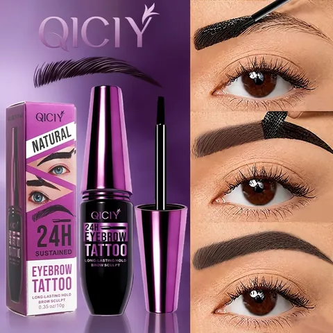 QICIY Peel Off Eyebrow Gel Waterproof Long Lasting Tattoo Eyebrow Tint Smudge Proof Natural Tinted Brow Makeup Gel For Women