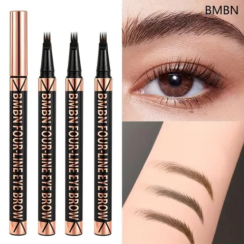 BMBN Four-Prong Liquid Eyebrow Pencil Waterproof Sweatproof Long Lasting Micro-Blade Pen For Natural Wild Brows Eyebrow Makeup
