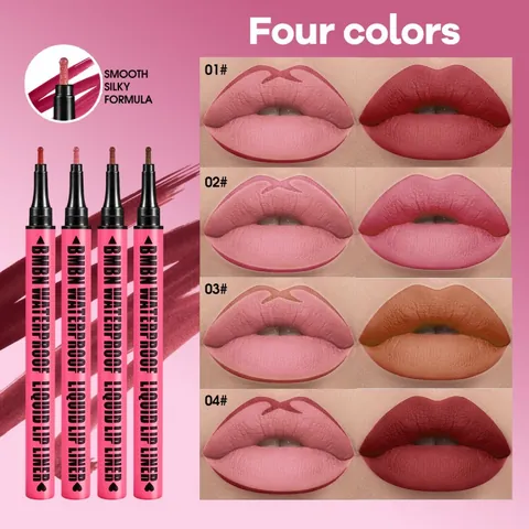 BMBM Waterproof Liquid Lip Liner Matte Silky Long Lasting Smudgeproof Lip Contour Pen High Pigment Professional Women Makeup Tool