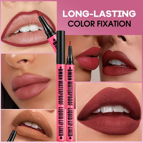 BMBM Waterproof Liquid Lip Liner Matte Silky Long Lasting Smudgeproof Lip Contour Pen High Pigment Professional Women Makeup Tool