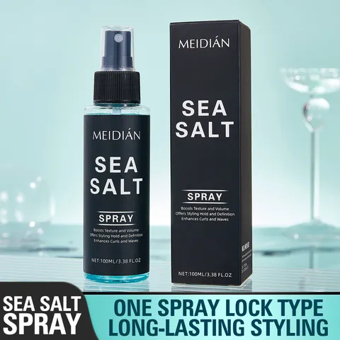 Spray Capillaire Professionnel au Sel Marin pour Cheveux Bouclés Fixation Longue Durée Volume et Texture Effet Ondulations Rafraîchissant