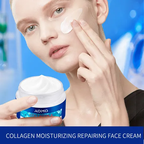 ADMD Collagen Hyaluronic Acid Moisturizing Face Cream Brightening Hydrating Repairing Anti-Aging Daily Skin Care For Universal