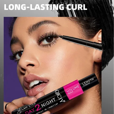 QICIY 2-in-1 Mascara And Eyeliner Makeup Set Waterproof Volumizing Long Lasting Curled Intense Black Eye Makeup Kit For Women