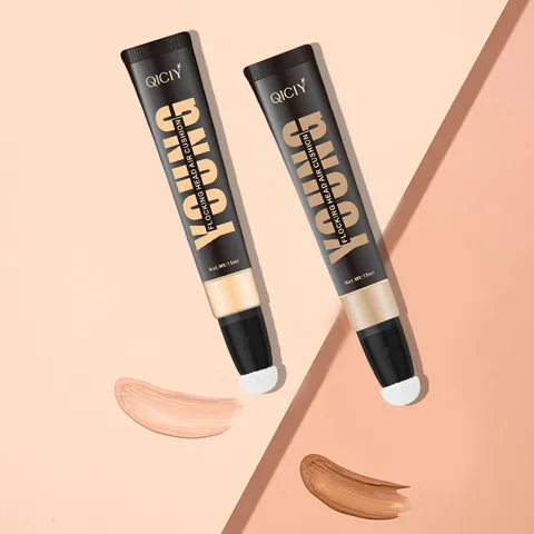 Soft Light Matte Foundation Geflokte Kop Luchtkussen Concealer BB Cream Gezicht Make-up Foundation Stick Hoge Dekking
