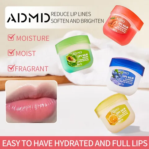 ADMD Fruit Extract Lip Mask Set Moisturizing Hydrating Lip Balm For Dry Cracked Lips Nourishing Repairing Lip Care Kit For Men Women