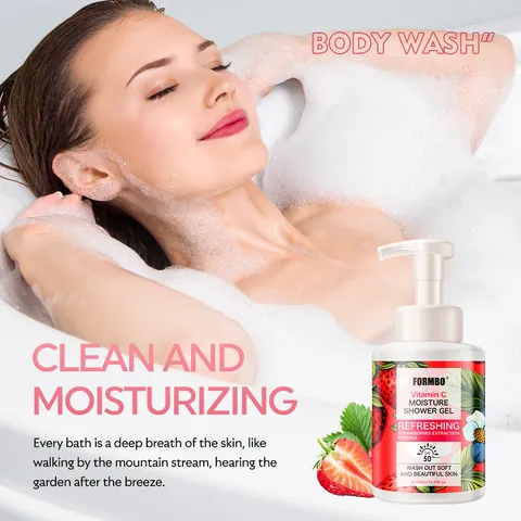 FORMBO Vitamin C Feuchtigkeitsspendendes Duschgel Erfrischendes Hautstraffendes Body Wash Mit Fruchtextrakten Für Damen Hautpflege