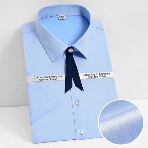 Damen Business Baumwolle Langarm Hemd Bügelfrei Professionell Formell Weiß Blau Gestreift OL Büro Bluse Top