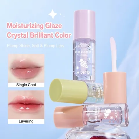 Olio Per Labbra ADMD Crystal Jelly Alta Lucentezza Lucidalabbra Idratante Per Donna Profumo Fruttato Cura Delle Labbra
