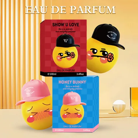 Cartoon Kappe Parfüm Für Damen Langanhaltend Blumig Orientalischer Duft Kreative Smiley Gesicht Glas Sprühflasche Süßes Geschenk