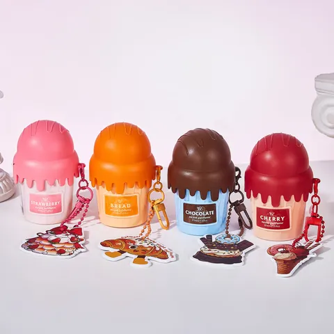 Ice Cream Shape Mini Perfume Body Spray For Women Long Lasting Fruity Scent Portable Fragrance With Cute Keychain
