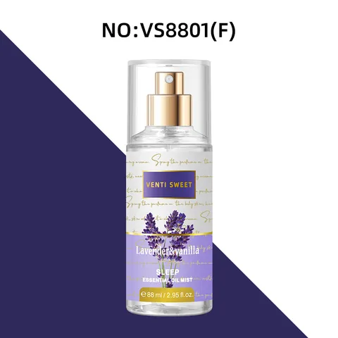 Women Body Mist Essential Oil Fragrance Spray Stress Relief Sleep Aid Alcohol Free Long Lasting Elegant Scent Body Spray