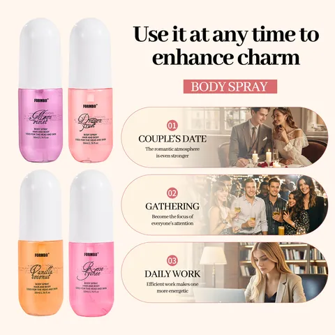 Women's Alcohol Free Body Spray Fragrance Long Lasting Hair And Body Mist For Daily Sports Party Use