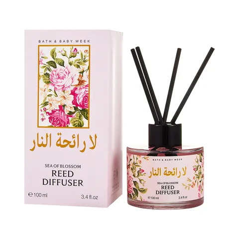 Arabischer Stil Diffusor Set Glasflasche Faserstäbchen Ätherisches Öl Raumduft Geruchsbeseitigung Rose Lavendel Düfte Für Wohnzimmer