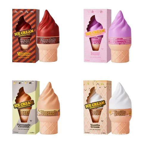 Profumo Creativo a Forma di Cono Gelato da Donna Spray per il Corpo Fragranza Fruttata Persistente per Ragazze e Donne Regalo