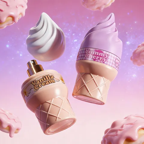 Spray Corpo Creativo a Forma di Gelato Nebbia Profumata per Donna Fragranza Gourmand a Lunga Durata Profumo Dolce