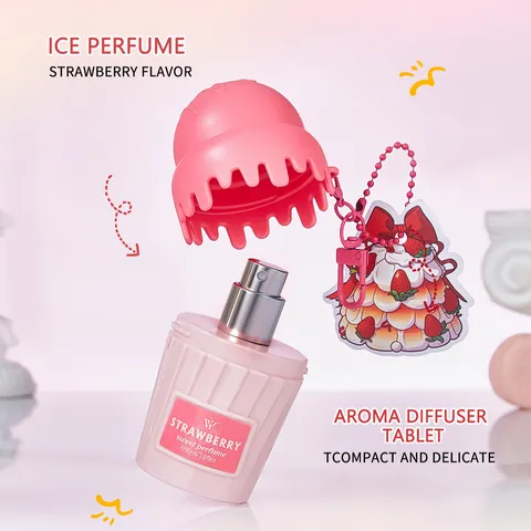 Women Long Lasting Ice Cream Shaped Perfume Body Spray Sweet Woody Fragrance Decorative Bottle Portable Mist Fragrance Gift