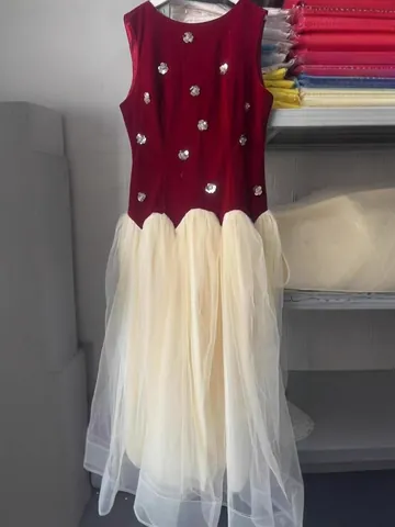 Hepburn Style Sleeveless Patchwork Mesh Maxi Dress For Women Elegant Banquet Party 3D Flower Velvet Tulle Dress