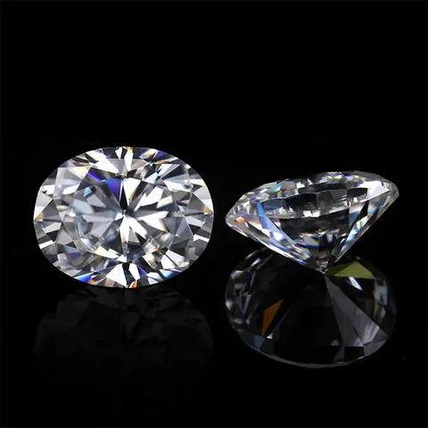 GRA D Kleur VVS Ovalen Snee Moissaniet Losse Steen Wit Kleurloos Eivorm Moissaniet Voor Sieraden Maken Ring Ketting Inlay