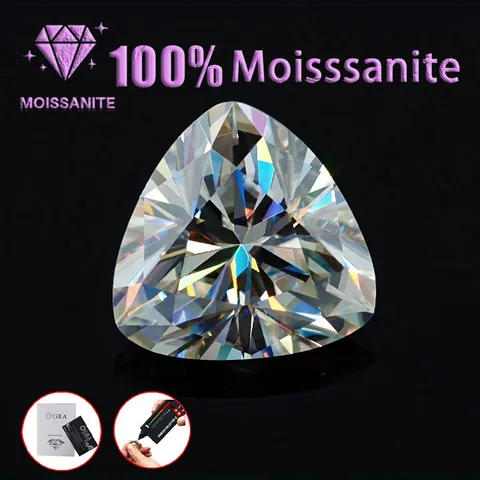 D Color VVS1 Trillion Cut Moissanite Loose Stone With GRA Certificate 3EX Cut Lab Created Diamond For Jewelry Making