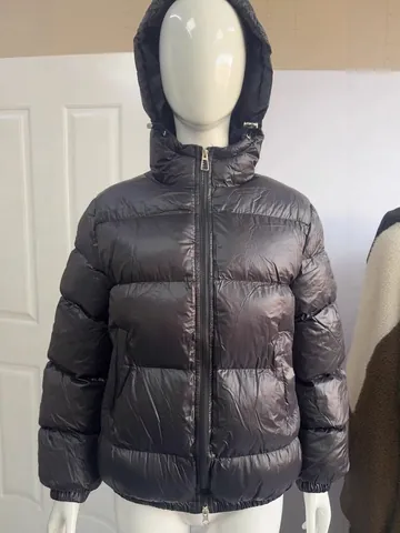 Chaqueta Acolchada de Algodón Gruesa con Capucha para Hombre con Doble Cremallera Invierno Cálido Cortavientos Brillante Top para Hombre
