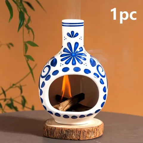 Blue And White Ceramic Aromatherapy Incense Burner Palo Santo Wood Holder For Meditation Yoga Home Decor Zen Style Burner