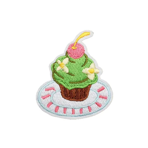 Sweet Dessert Series Embroidery Patches Polyester Iron On Patches For Clothing T-Shirt Bags DIY Decorative Embroidered Appliques