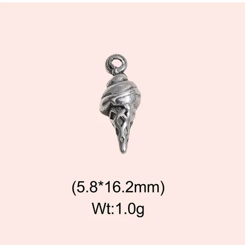 Retro Stainless Steel DIY Pendant Charms For Necklace Bracelet Making Vintage Gold Silver Horseshoe Elephant Ice Cream Dice Shape Jewelry Accessories