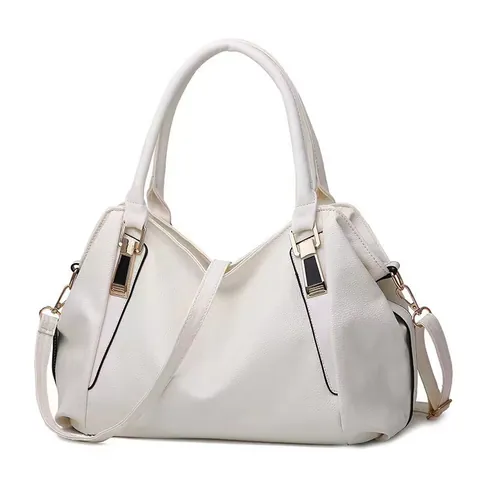 Borsa a Mano da Donna in Pelle PU Grande Capacità Stile Urbano Minimalista Trama Litchi Borsa Tote a Tracolla Pendolare