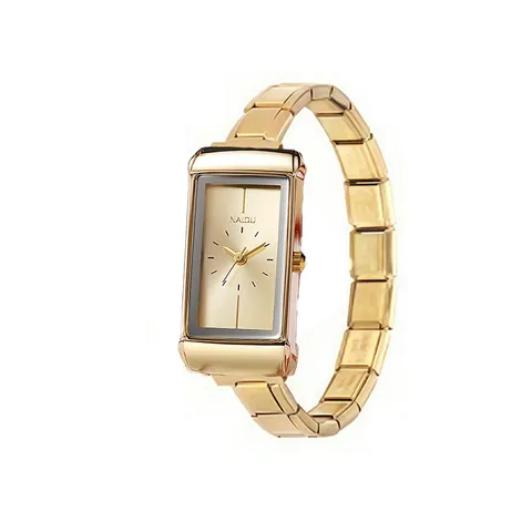 Vintage Italiaanse Module Schakelarmband Horloge Voor Dames Rechthoekige Roestvrijstalen Kast Retro DIY Quartz Horloge