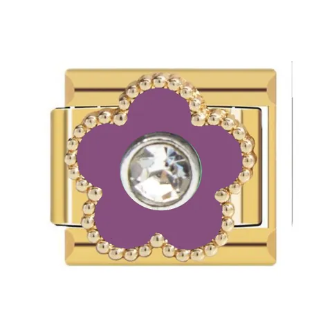 Ανοξείδωτο Ατσάλι Λουλούδι Ιταλικά Charms για DIY Βραχιόλι Κατασκευή Επιχρυσωμένο Floral Αρθρωτοί Σύνδεσμοι Γυναικεία Κοσμήματα Αξεσουάρ