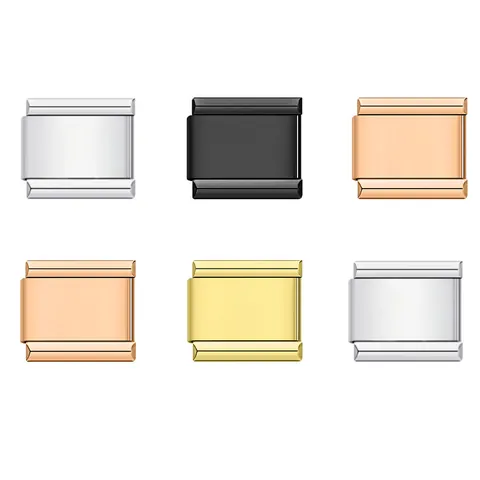 Edelstahl Italienisch Charm Link DIY Modular Einfach Blank Hochglanz Metall Link Für Kombinierbaren Schmuck Herren Damen