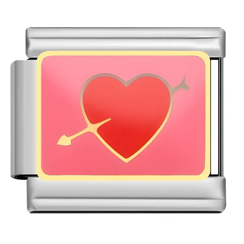 Edelstahl Italienische Charm-Armband Glieder Herz Liebe DIY Modulares Armband Charms Glieder Schmuck Zubehör Für Damen